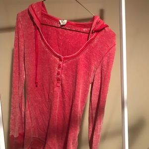 ROXY brand Heather Red hooded thermal